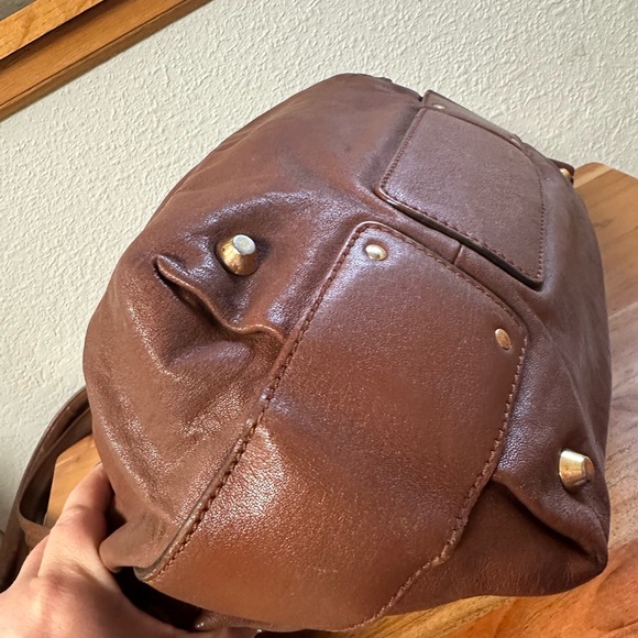 Chloe Iconic Angie Brown Leather Satchel Tote - Picture 6 of 7